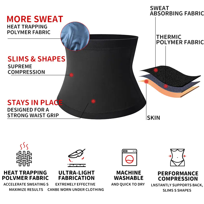 GymCore™ Sauna Shred Waist Trainer Belt
